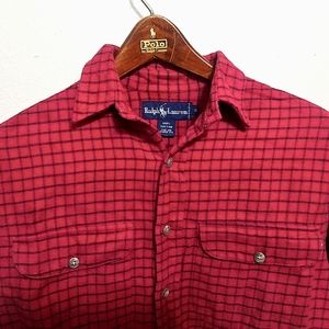 Vintage Ralph Lauren plaid flannel long sleeve button up